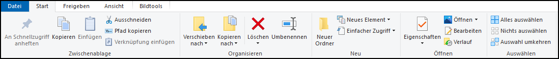 Datei-Explorer-Multifunktionsleiste