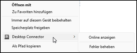 Rechtsklick in Fusion