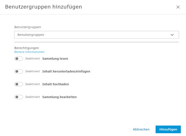 Benutzergruppen hinzufügen