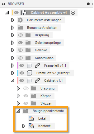 Ordner Baugruppenkontexte