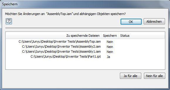 Dialogfeld AnyCAD Speichern