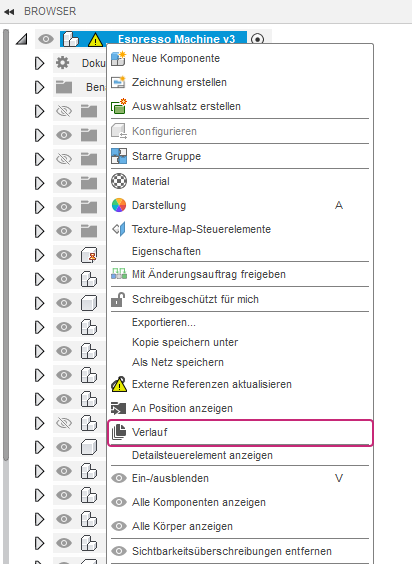 Schaltfläche Browserverlauf