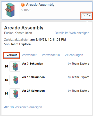 Gruppe Daten > Verlauf