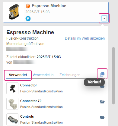 Gruppe Daten > Verwendet
