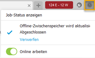 Job-Status - Offline-Zwischenspeicher aktualisieren