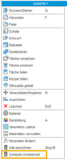Nicht aufgelöste berechnen