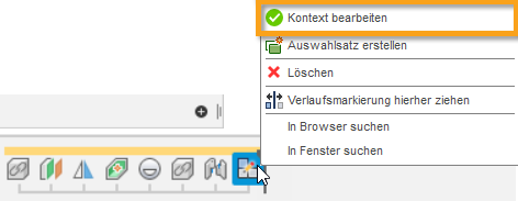 Kontext bearbeiten - Zeitachse