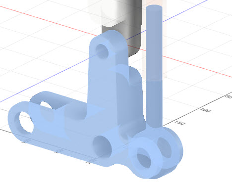 Auswählen des unteren Arms und des Kolbens