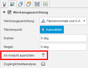 An Ansicht ausrichten