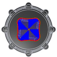 Diagramm radialer Begrenzungsmodus