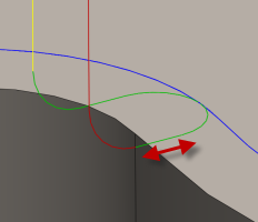 Diagramm Einfahrabstand