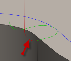 Diagramm Einfahrradius - Vertikal