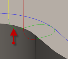 Diagramm Ausfahrradius - Vertikal