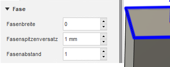 Einstellungen für scharfe Kanten