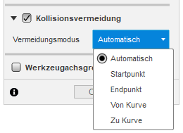 Richtungsoptionen zur Kollisionsvermeidung