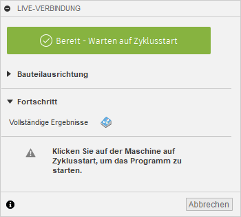 Dialogfeld Live-Verbindung