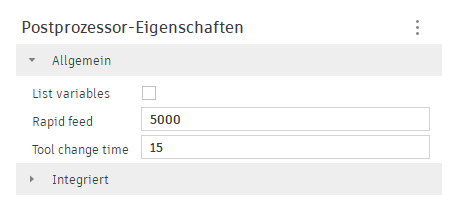 Optionen für die Nachbearbeitung in Excel