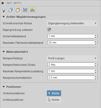 2D Dialogfeld Nut Registerkarte Verknüpfungen