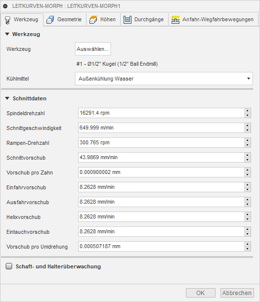 3D Dialogfeld Morph Registerkarte Werkzeug