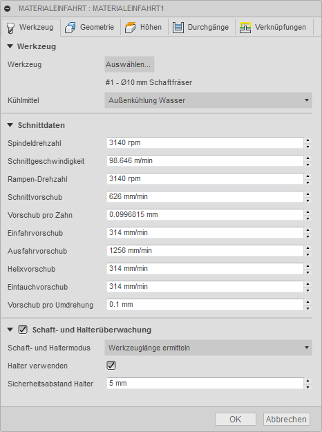 3D Dialogfeld Rampenschlichten Registerkarte Werkzeug