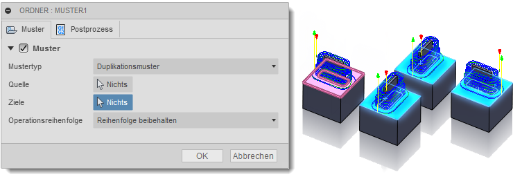 Dialogfeld Ordner Registerkarte Muster - Flächen auswählen