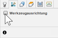 Parametergruppe Werkzeugausrichtung auf der Registerkarte Geometrie