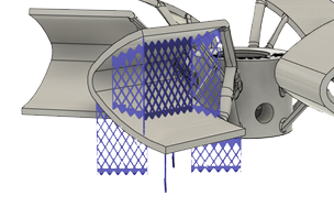 Mittelachse mit Polylinien-Auflager