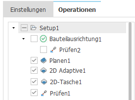Registerkarte Vorgänge