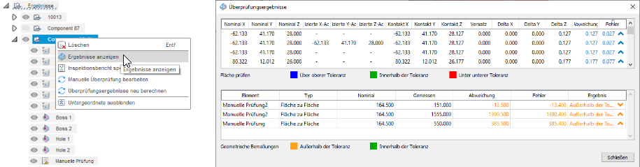 Fenster Überprüfungsergebnisse