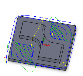 Beispiel Adaptive Clearing mit Gleichlauffräsen