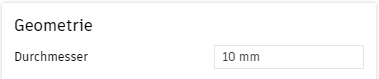 Werkzeugbibliothek - Registerkarte Werkzeug - Feld Durchmesser - Beispiel