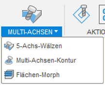 Registerkarte Fräsen - Menü Multi-Achsen