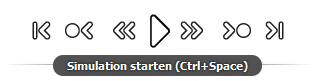 Steuerelemente für die Simulationswiedergabe