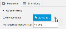 Auswahl des Ausrichtungsziels aufheben