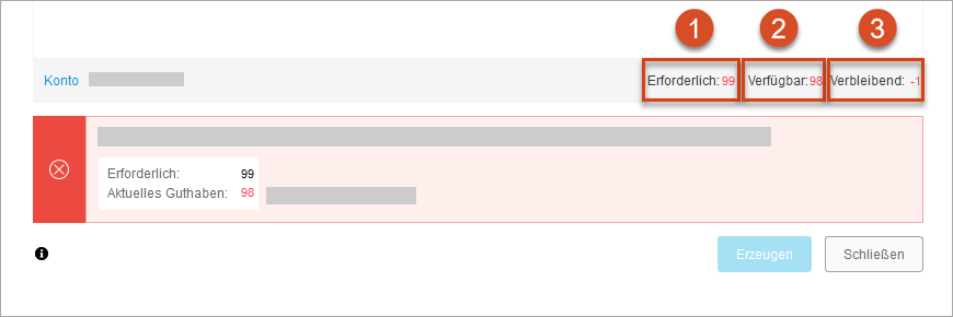 Dialogfeld Cloud-Punkte - nicht genügend zum Erzeugen