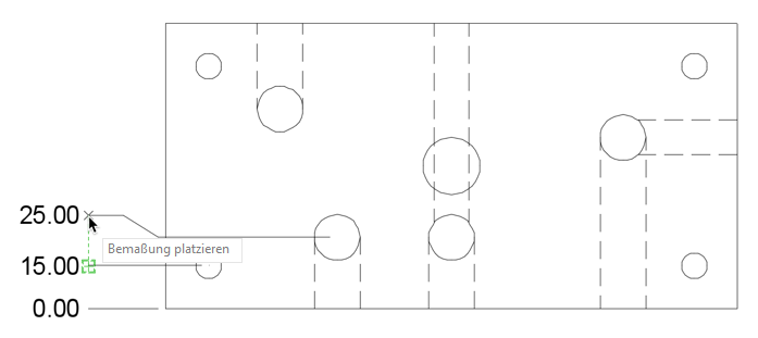 Beispiel Koordinatenbemaßung - ASME