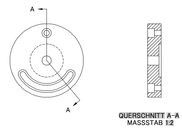 Beispiel Ausgerichtete Schnittansicht