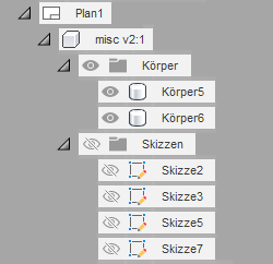 Beispiel Skizzensichtbarkeit