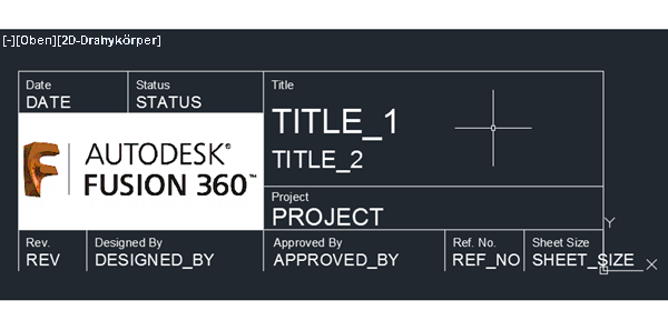 Schriftfeld - Beispiel aus AutoCAD