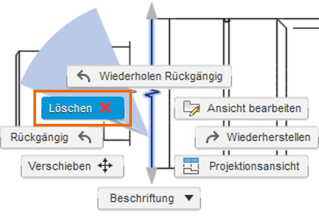 Löschen - Ansicht lösen
