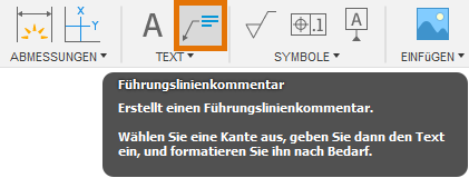 Werkzeugkasten Text - Führungslinienwerkzeug