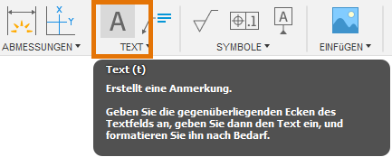 Werkzeugkasten Text - Textwerkzeug