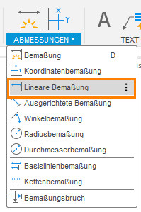 Lineare Bemaßung