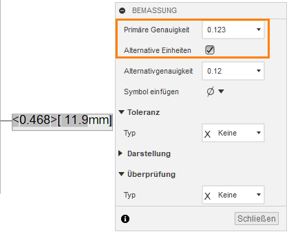 Bemaßungseigenschaften ändern