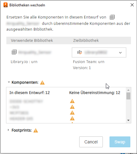 Dialogfeld Bibliothek wechseln