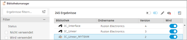 Dialogfeld Bibliotheksmanager