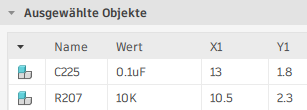 Ausgewählte Objekte