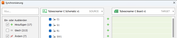Dialogfeld Synchronisieren