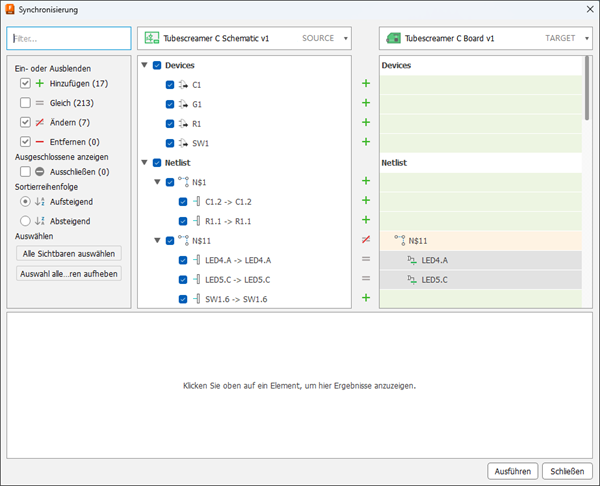 Dialogfeld Synchronisieren