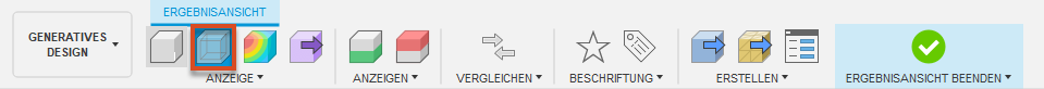 Modellansicht in der Multifunktionsleiste